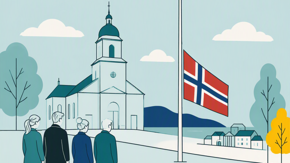 Lenke til artikkel: Ett minutts stillhet i Hammerfest under Kong Harald Vs gravferd