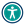 Symbol for tiljgengelighet: en person med utstrakte armer innskrevet i en sirkel