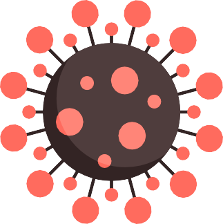 Tegning av koronavirus - Klikk for stort bilde