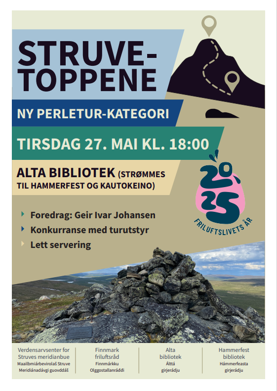 Plakat for lansering av Struvetoppene, en ny kategori innen Perletur, 25. mai 2025