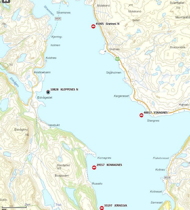 Kart som viser plasseringen av Kleppenes ved Seiland - Klikk for stort bilde
