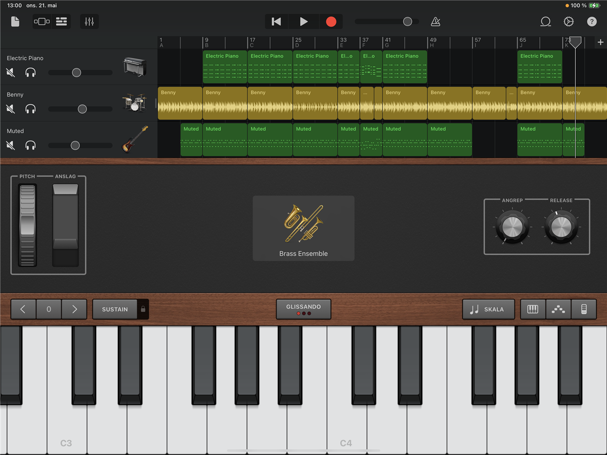 Garageband - Klikk for stort bilde