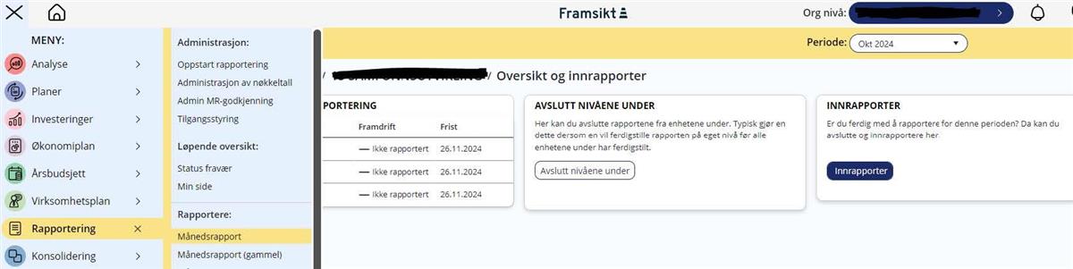Skjermbilde fra Framsikt - Klikk for stort bilde