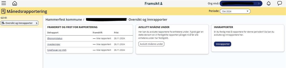 Skjermbilde fra Framsikt - Klikk for stort bilde