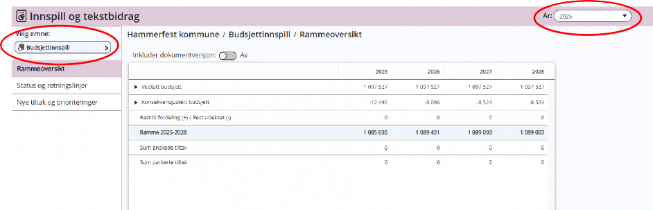 Skjermbilde fra Framsikt - Klikk for stort bilde